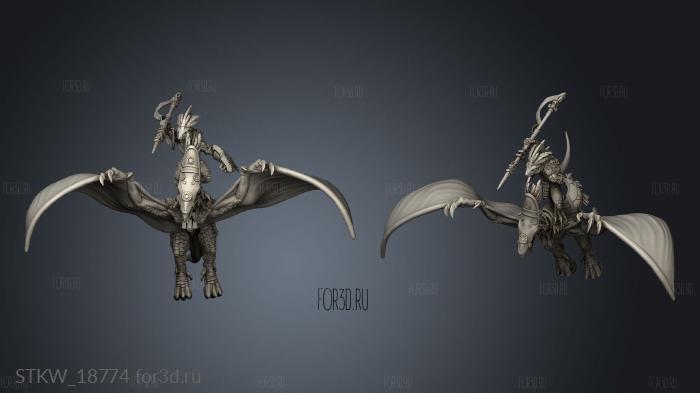 Pterodactyl Riders Javelin stl model for CNC