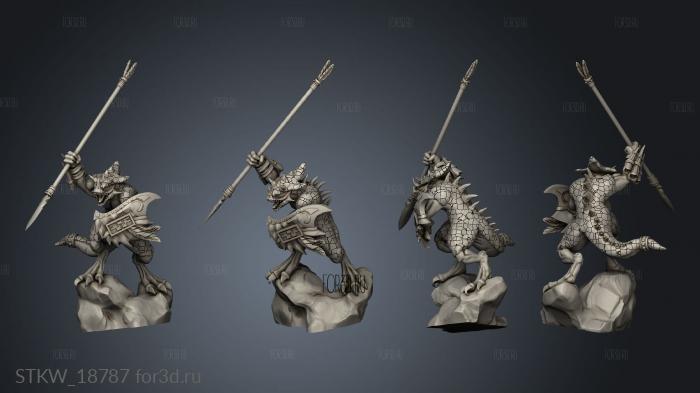 SAURUS WITH SPEAR 3d stl модель для ЧПУ