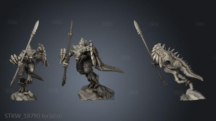 SAURUS WITH SPEAR 3d stl модель для ЧПУ