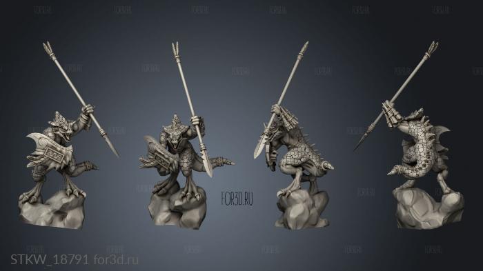 SAURUS WITH SPEAR 3d stl модель для ЧПУ