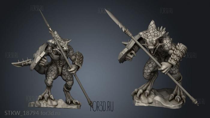 SAURUS WITH SPEAR 3d stl модель для ЧПУ