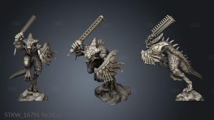 SAURUS WITH SWORD 3d stl модель для ЧПУ