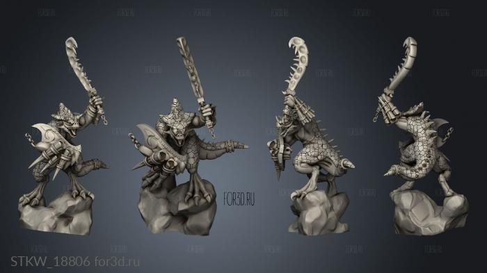 SAURUS WITH SWORD ROCK 3d stl модель для ЧПУ