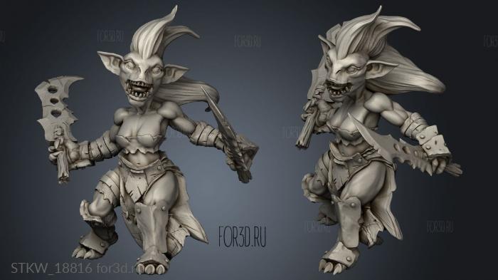 Goblin Female stl model for CNC