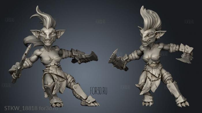 Goblin Female stl model for CNC