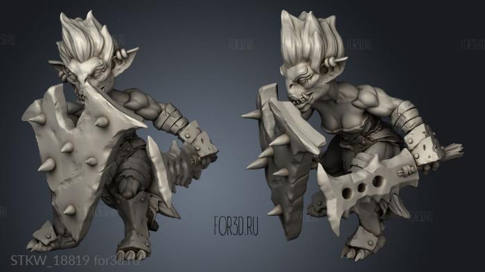 Goblin Female stl model for CNC