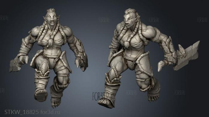 Orc Female Unit 3d stl модель для ЧПУ