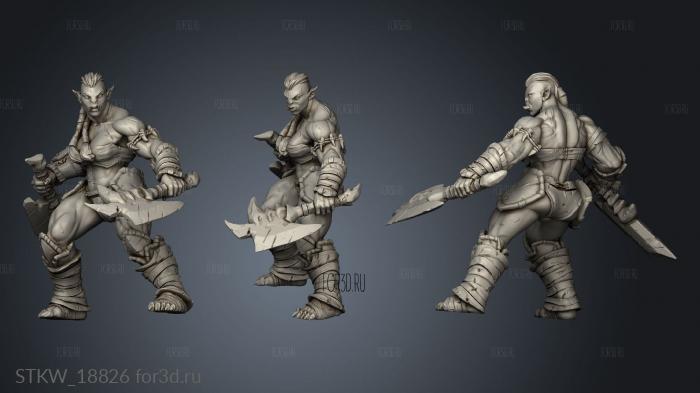 Orc Female Unit a2 3d stl модель для ЧПУ