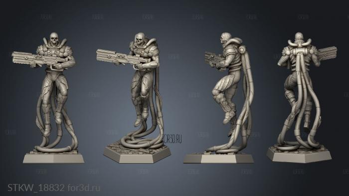 Savage Outbreak in Space Enemies Skeleton Trooper stl model for CNC