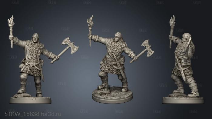 Saxon Invaders Axeman axe 3d stl модель для ЧПУ