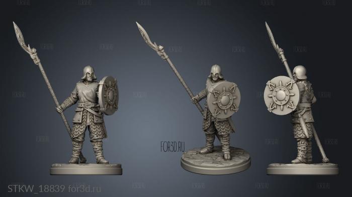 Saxon Invaders Pikeman stl model for CNC