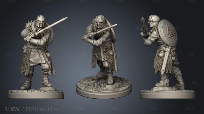 Saxon Invaders Swordsman stl model for CNC