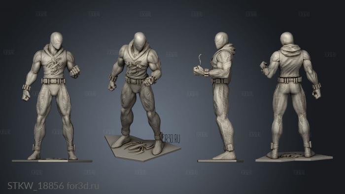 Scarlet Spider Man cuerda stl model for CNC