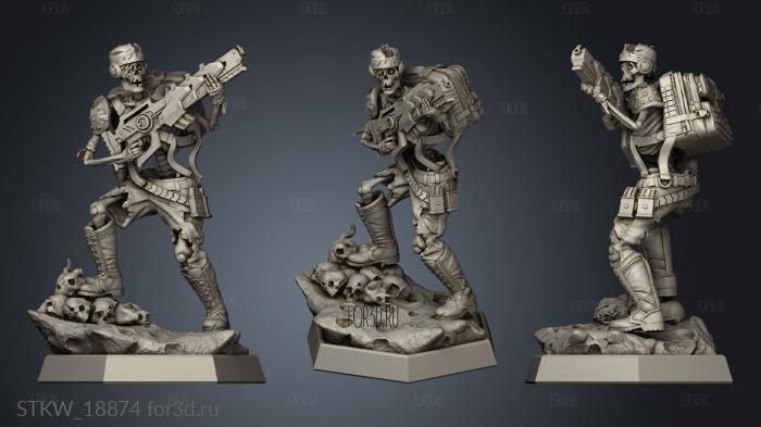 Tattered Trooper stl model for CNC