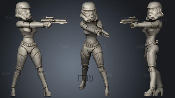 Stormtrooper Empire Figures stl model for CNC