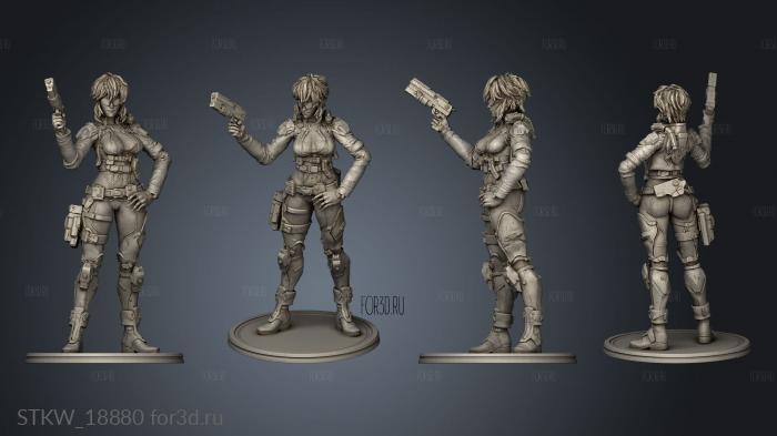 Cop Standing Space stl model for CNC