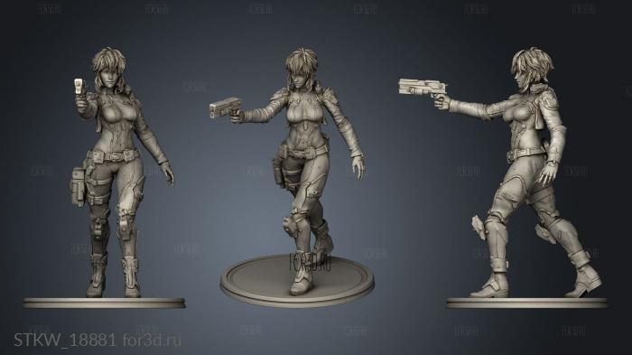 Cop Walking Space stl model for CNC