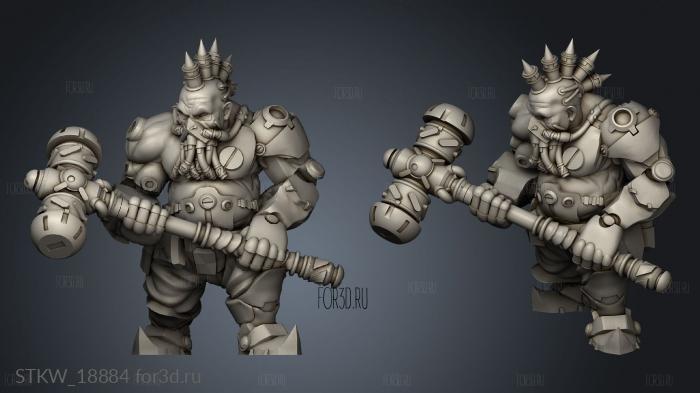 Furious Berserkers Go stl model for CNC