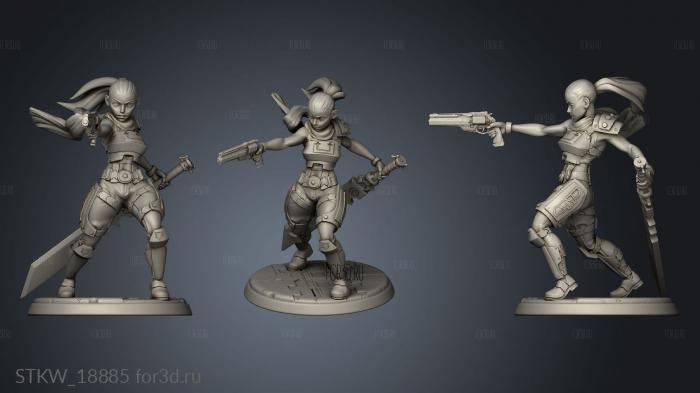 Girl stl model for CNC