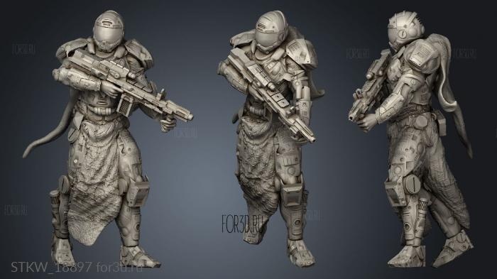 Infantry Squad stl model for CNC