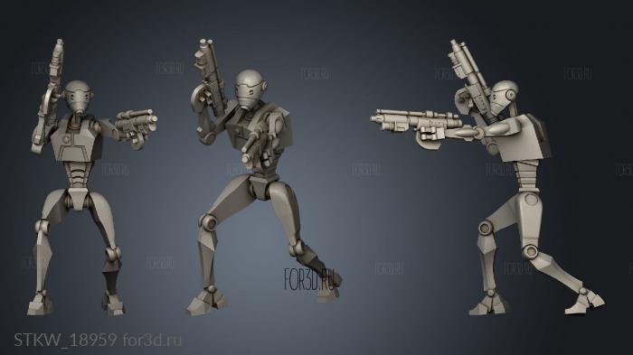 Commando Droids stl model for CNC