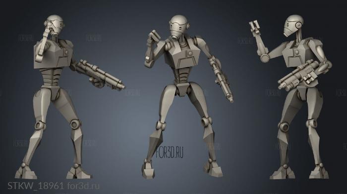 Commando Droids leader stl model for CNC
