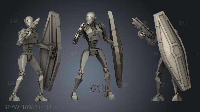 Commando Droids shield stl model for CNC