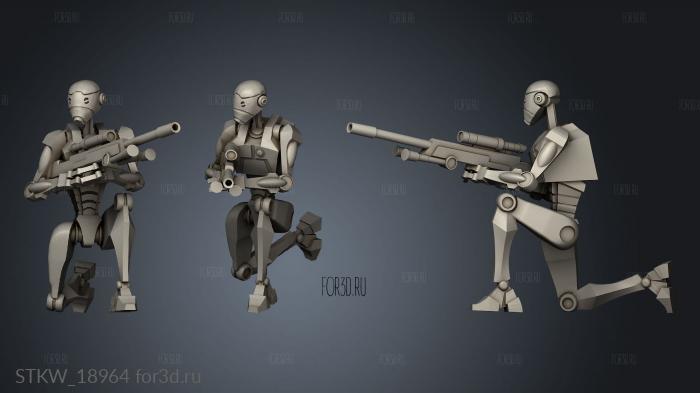 Commando Droids sniper stl model for CNC