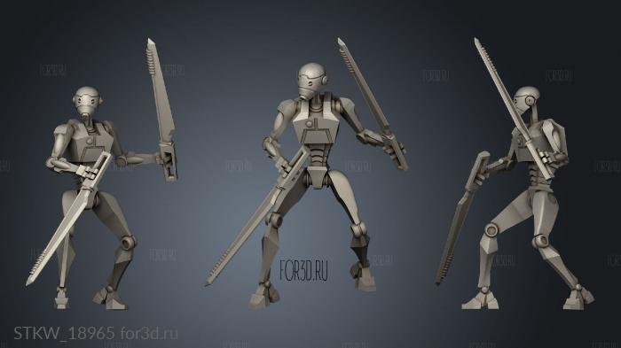 Commando Droids sword stl model for CNC
