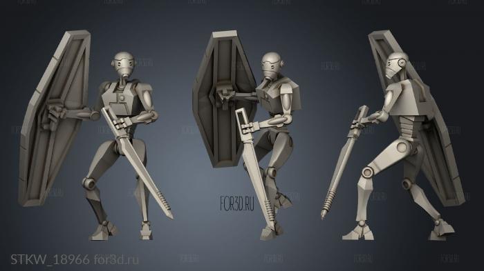 Commando Droids sword stl model for CNC