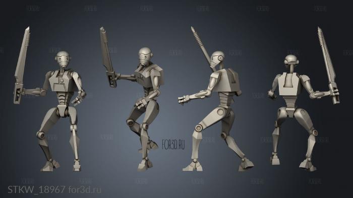 Commando Droids sword stl model for CNC