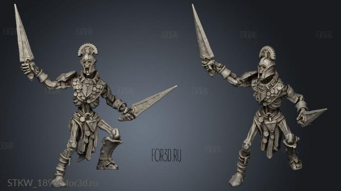 Scythrian Raised Warrior stl model for CNC