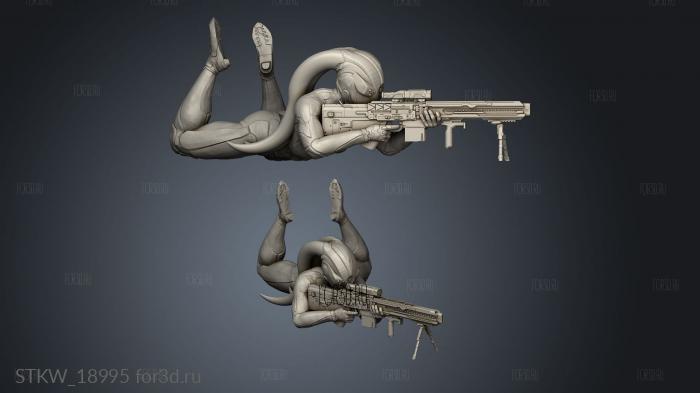 Serenity sniper stl model for CNC