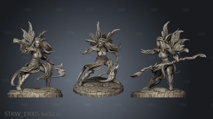 Faerie Warrior female stl model for CNC