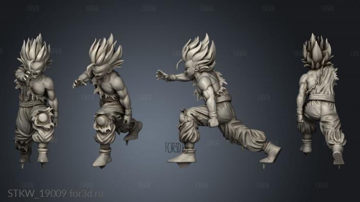 Gohan Sculpture stl model for CNC