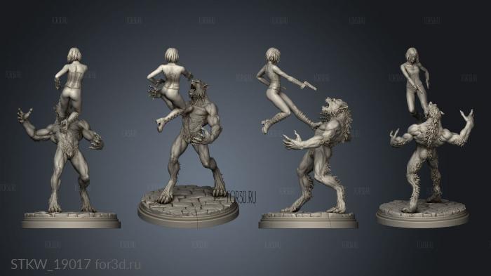 Selene and Lycan from Underworld 3d stl модель для ЧПУ