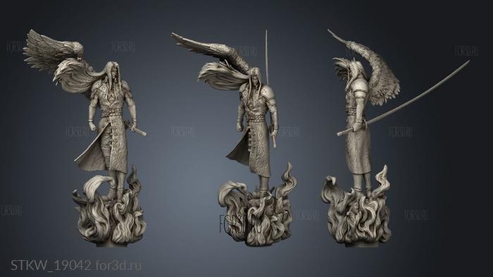 sephiroth 3d stl модель для ЧПУ