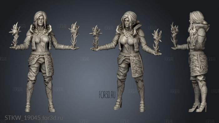 CYBER SORCERESS TRISS DATA MAGE stl model for CNC