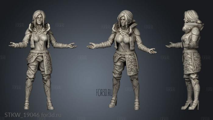 CYBER SORCERESS TRISS MAGIC stl model for CNC