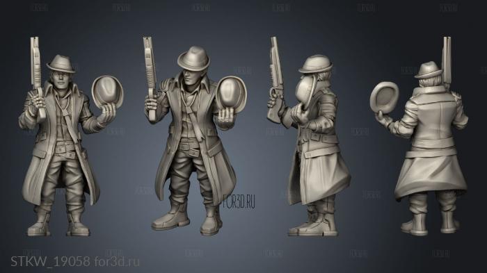PSYCHO DETECTIVE AIMING stl model for CNC