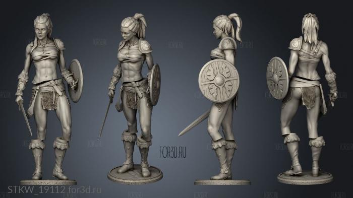 Sexy Female Gladiator simple 3d stl модель для ЧПУ