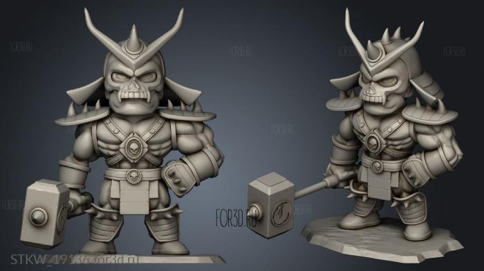 Shao Kahn Chibi stl model for CNC