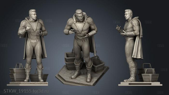 Shazam gam diorama 3d stl модель для ЧПУ