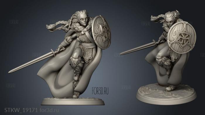 Shield Maiden stl model for CNC