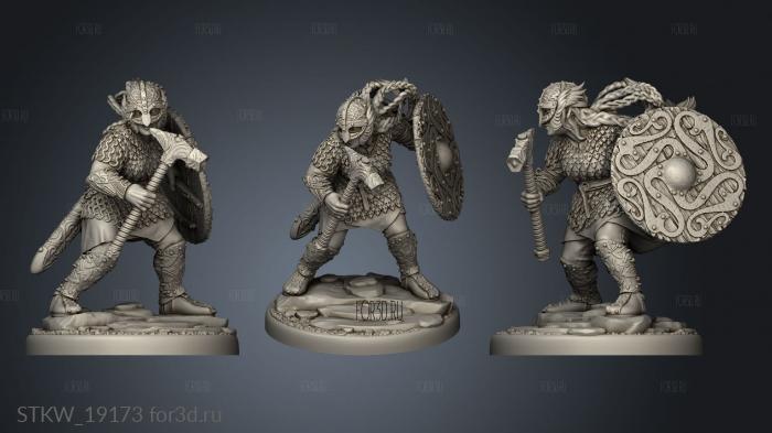 Gjermundbu Chieftain Aida Shieldmaiden foot stl model for CNC