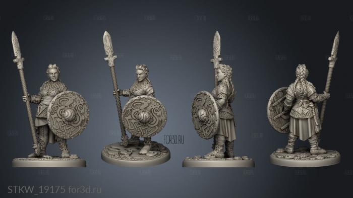 Shieldmaiden stl model for CNC