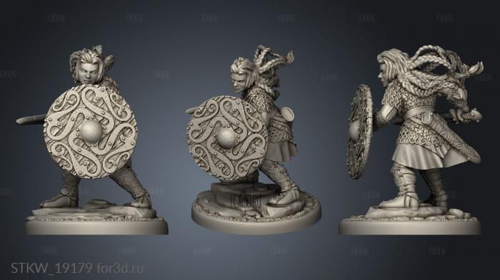 Shieldmaiden Chieftain Aidda 3d stl модель для ЧПУ