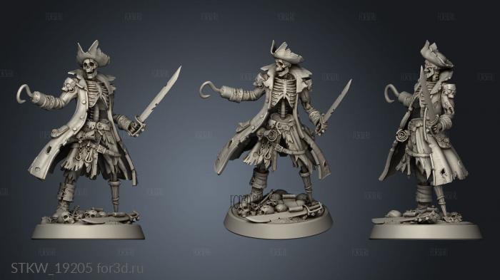 Skeleton Pirate stl model for CNC