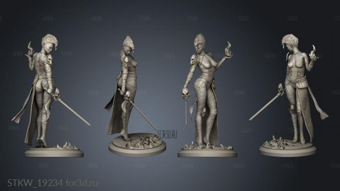 Sheyka Statue stl model for CNC