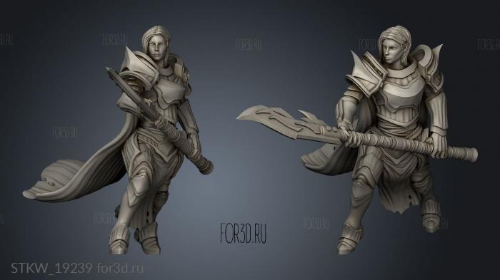 Paladin Pose Wings stl model for CNC